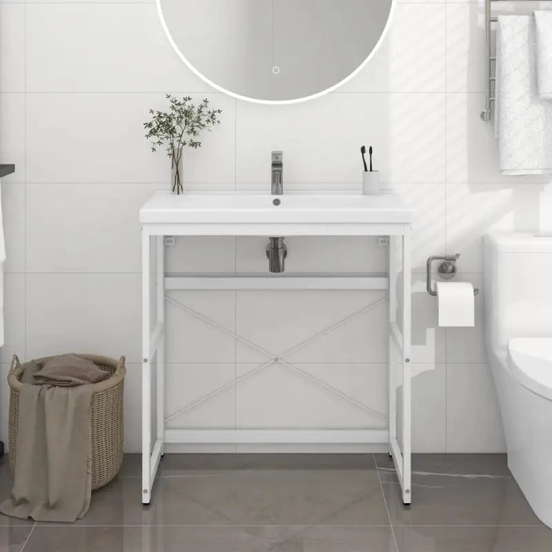 Badkamerkaptafels van gepoedercoat ijzer voor een opgeruimde badkamer - Badkamerkaptafels