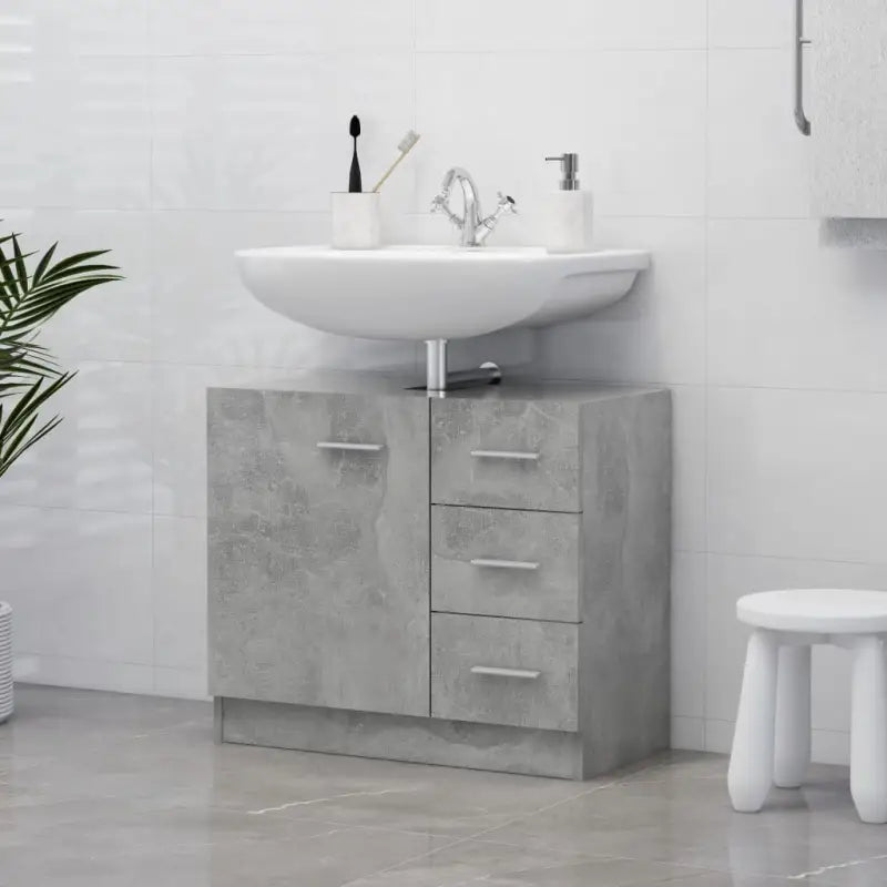 Badkamermeubelset met bewerkt hout en gemakkelijk schoon te maken oppervlak - artisanaal eikenkleurig