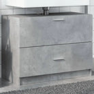 Badkamermeubelset met bewerkt hout en veel opbergruimte - Betongrijs / 78 x 37 x 59 cm - Badkamermeubelsets