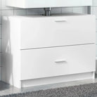 Badkamermeubelset met bewerkt hout en veel opbergruimte - Wit / 78 x 37 x 59 cm - Badkamermeubelsets