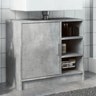 Badkamermeubelset met bewerkt hout voor een opgeruimde uitstraling - Betongrijs / 63 x 29 x 55 cm - Badkamermeubelsets