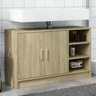Badkamermeubelset met bewerkt hout voor een opgeruimde uitstraling - Sonoma eiken / 90 x 29 x 55 cm - Badkamermeubelsets
