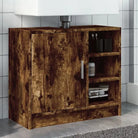Badkamermeubelset met bewerkt hout voor een opgeruimde uitstraling - Gerookt eiken / 63 x 29 x 55 cm