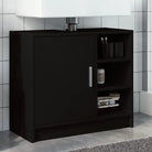 Badkamermeubelset met bewerkt hout voor een opgeruimde uitstraling - Zwart / 63 x 29 x 55 cm - Badkamermeubelsets