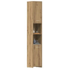 Badkamermeubelset met bewerkt hout voor extra opbergruimte - artisian oak / Met handvat - Badkamermeubelsets