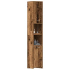 Badkamermeubelset met bewerkt hout voor extra opbergruimte - Oud hout / Met handvat - Badkamermeubelsets