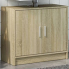 Badkamermeubelset met bewerkt hout voor opbergruimte en modern design - Sonoma eiken - Badkamermeubelsets