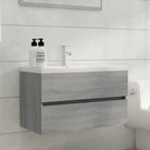 Badkamermeubelset met gootsteenkast van bewerkt hout voor extra opbergruimte - Grijs sonoma / 80 x 38.5 x 45 cm