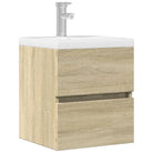 Badkamermeubelset met gootsteenkast van bewerkt hout voor extra opbergruimte - Sonoma eiken / 41 x 38.5 x 45 cm