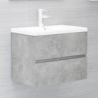Badkamermeubelset met gootsteenkast van bewerkt hout voor extra opbergruimte - Betongrijs / 60 x 38.5 x 45 cm