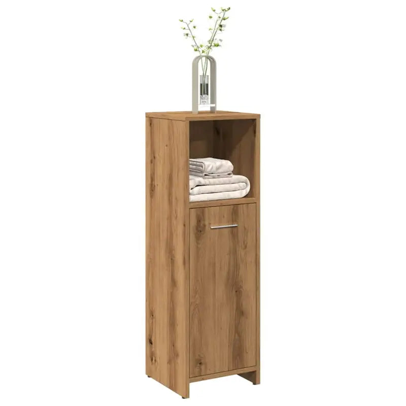 Badkamermeubelset met Grijs Sonoma bewerkt hout voor ruime opbergruimte - artisanaal eikenkleurig - Badkamermeubelsets