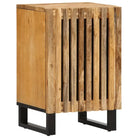 Badkamermeubelset met massief mangohout en veel opbergruimte - Naturel / Massief ruw mangohout - Badkamermeubelsets