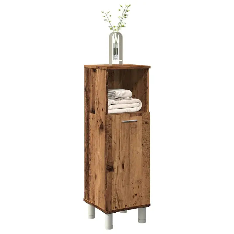 Badkamermeubelset met stevig bewerkt hout voor extra opbergruimte - Oud hout - Badkamermeubelsets