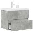 Badkamermeubelset van bewerkt hout met duurzame materialen en ruime afmetingen - Betongrijs / 60 x 38.5 x 45 cm