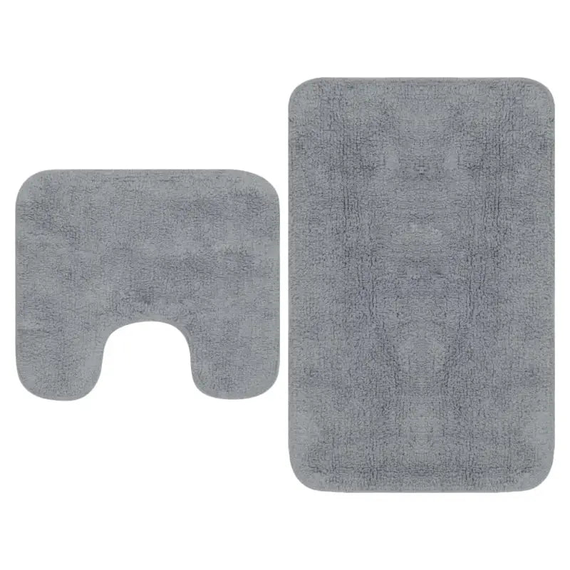 Badmatten set met anti-slip onderkant voor luxe badkameruitstraling levering bevat - Grijs / 1 - Badmatten
