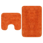 Badmatten set met anti-slip onderkant voor luxe badkameruitstraling levering bevat - Oranje / 1 - Badmatten