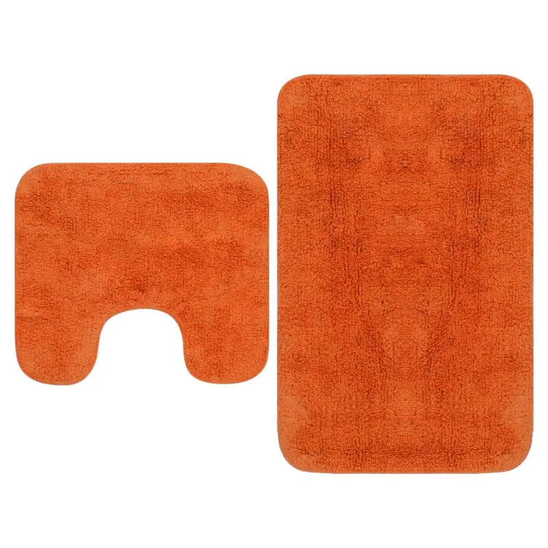 Badmatten set met anti-slip onderkant voor luxe badkameruitstraling levering bevat - Oranje / 1 - Badmatten