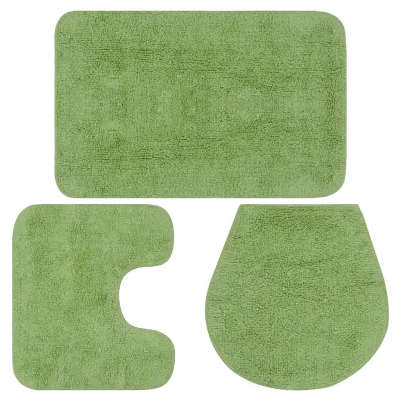 Badmattenset met anti-slip onderkant voor een luxe badkamerervaring levering bevat - Groen / 1 - Badmatten