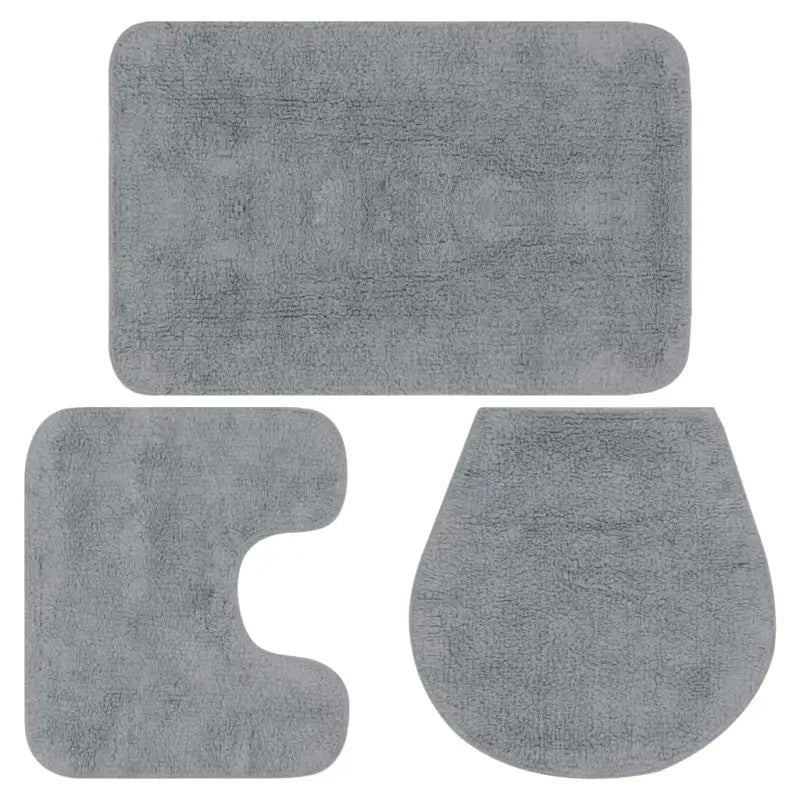 Badmattenset met anti-slip onderkant voor een luxe badkamerervaring levering bevat - Grijs / 1 - Badmatten