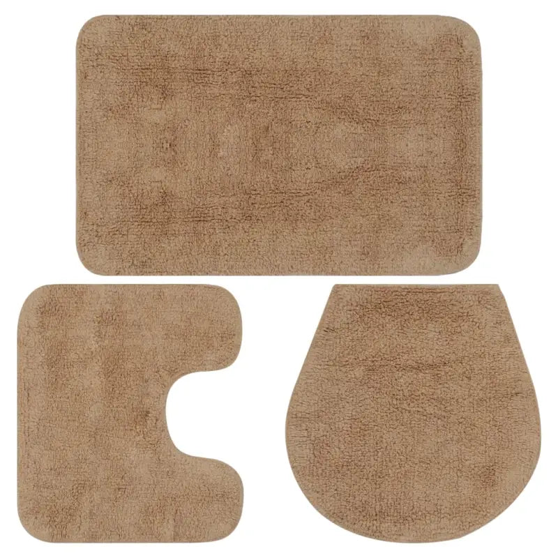 Badmattenset met anti-slip onderkant voor een luxe badkamerervaring levering bevat - Beige / 1 - Badmatten