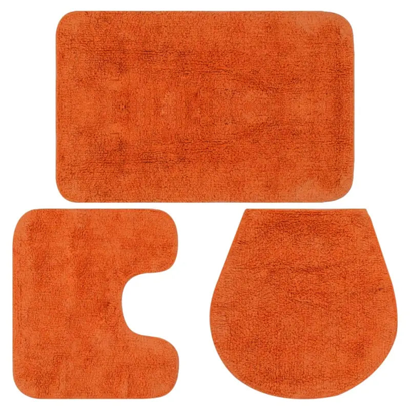 Badmattenset met anti-slip onderkant voor een luxe badkamerervaring levering bevat - Oranje / 1 - Badmatten