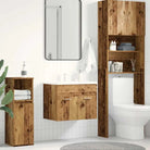 Badsmeubelset met gootsteenkast van bewerkt hout voor extra opbergruimte - Oud hout / 60 x 38.5 x 46 cm