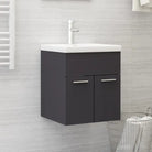 Badsmeubelset met gootsteenkast van bewerkt hout voor extra opbergruimte - Grijs / 41 x 38.5 x 46 cm