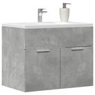 Badsmeubelset met gootsteenkast van bewerkt hout voor extra opbergruimte - Betongrijs / 60 x 38.5 x 46 cm