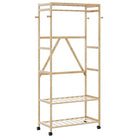 Bamboe kledingrek voor een natuurlijke en praktische ruimteorganisatie - 90 cm / 1 / met wielen - Kledingrekken &