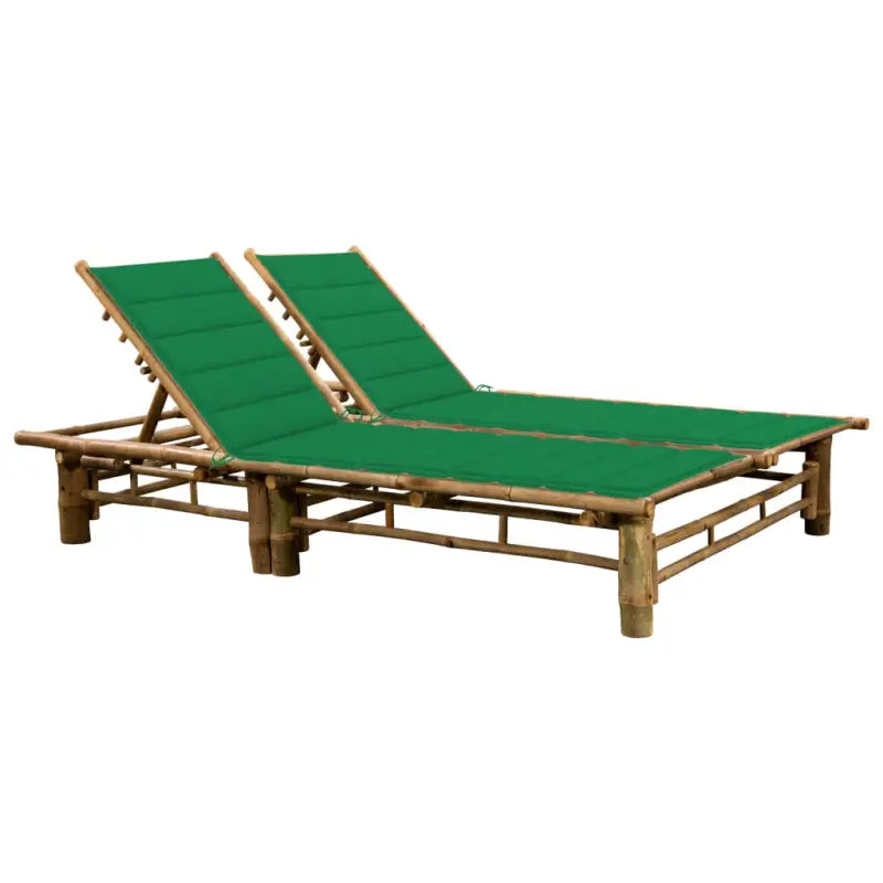 Bamboe ligstoel voor twee personen voor tuin en ontspanning - Groen / 1 - Ligstoelen