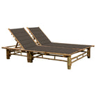 Bamboe ligstoel voor twee personen voor tuin en ontspanning - Taupe / 1 - Ligstoelen
