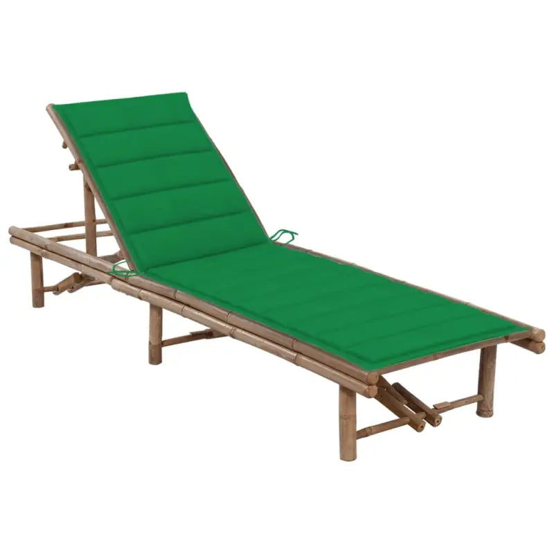 Bamboe loungeset voor ontspannen tuinmomenten - Groen / 1 - Ligstoelen