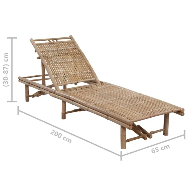 Bamboe loungeset voor ontspannen tuinmomenten - Ligstoelen