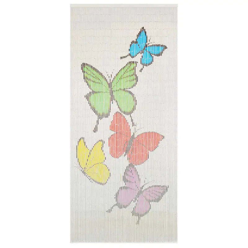 Bamboe Raamhorren voor Insectenbescherming buiten en binnen - 90 x 200 cm / Vlinder - Raamhorren