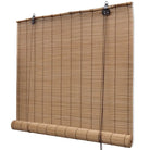 Bamboe rolgordijn voor jonge kinderen met privacy en lichtinlaat - Bruin / 140 x 160 cm - Jaloezieën & rolgordijnen