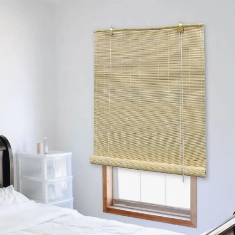 Bamboe rolgordijn voor jonge kinderen met privacy en lichtinloop - Lichtbruin / 140 x 220 cm - Jaloezieën & rolgordijnen