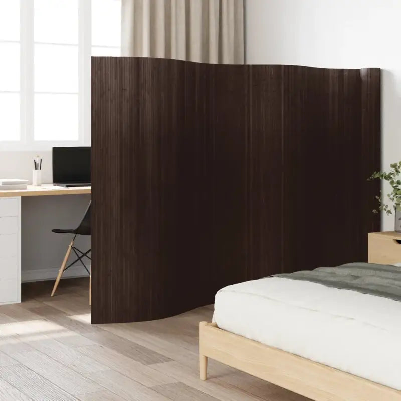 Bamboe scheidingswand voor privacy en natuurlijke stijl - Donkerbruin / 800 x 165 cm - Kamerschermen