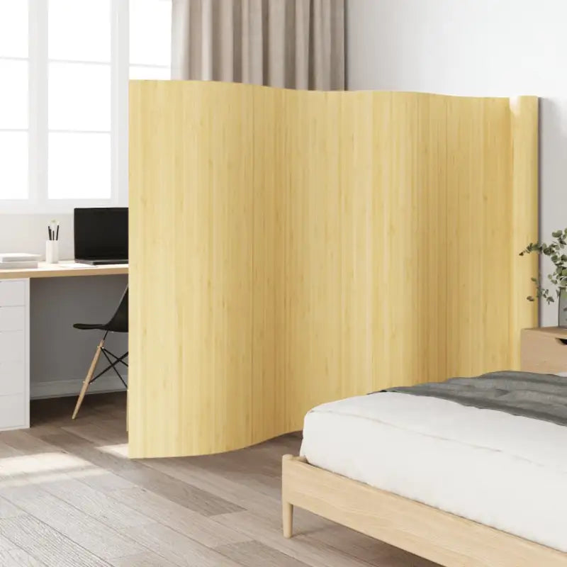 Bamboe scheidingswand voor privacy en natuurlijke stijl - Lichtbruin / 800 x 165 cm - Kamerschermen
