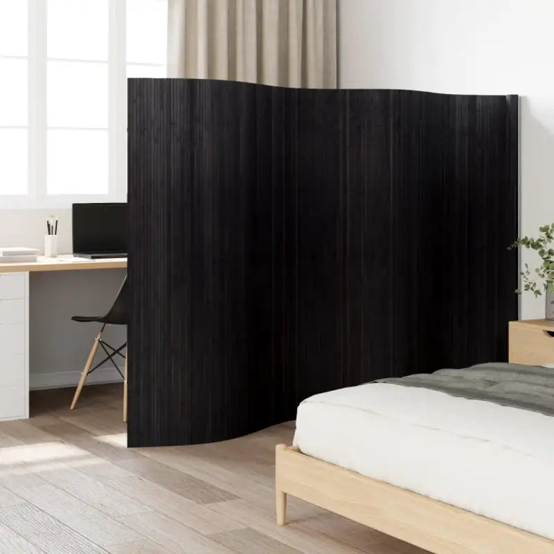 Bamboe scheidingswand voor privacy en natuurlijke stijl - Zwart / 400 x 165 cm - Kamerschermen
