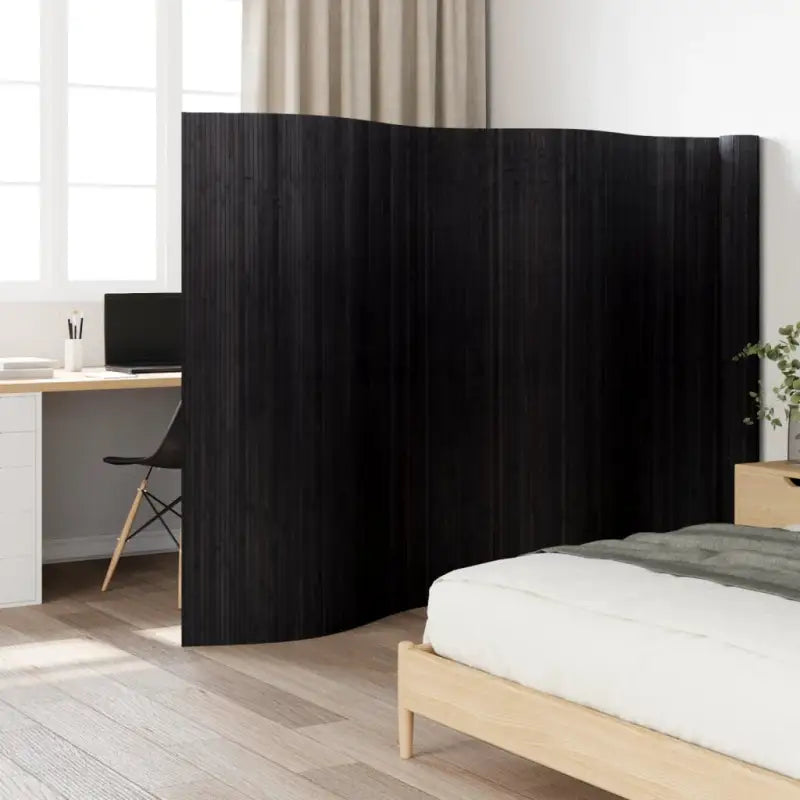 Bamboe scheidingswand voor privacy en natuurlijke stijl - Zwart / 800 x 165 cm - Kamerschermen