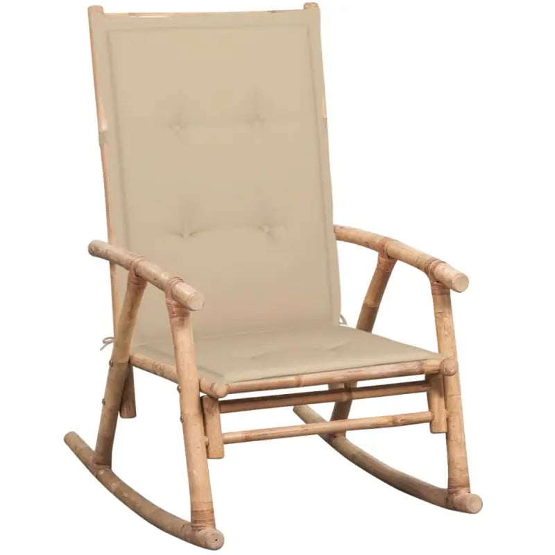 Bamboe schommelstoel voor tuin of terras met elastische band en sets touwtjes - Tuinstoelen