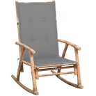 Bamboe schommelstoel voor tuin of terras met elastische band en sets touwtjes - Grijs / 120 x 50 x 4 cm / 1