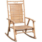 Bamboe schommelstoel voor tuin of terras met elastische band en sets touwtjes - Tuinstoelen