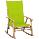 Bamboe schommelstoel voor tuin of terras met elastische band en sets touwtjes - Heldergroen / 120 x 50 x 4 cm / 1