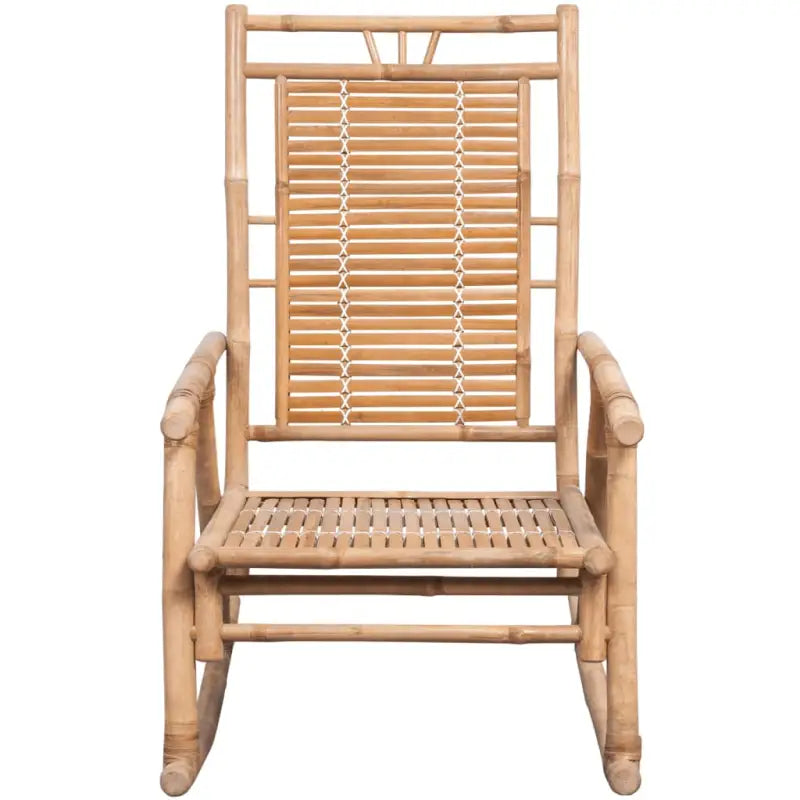 Bamboe schommelstoel voor tuin of terras met elastische band en sets touwtjes - Tuinstoelen