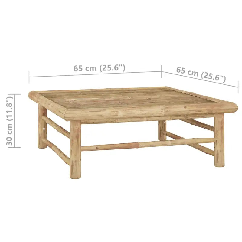 Bamboe tuin loungeset met comfortabele diepte zitting - Tuinsets