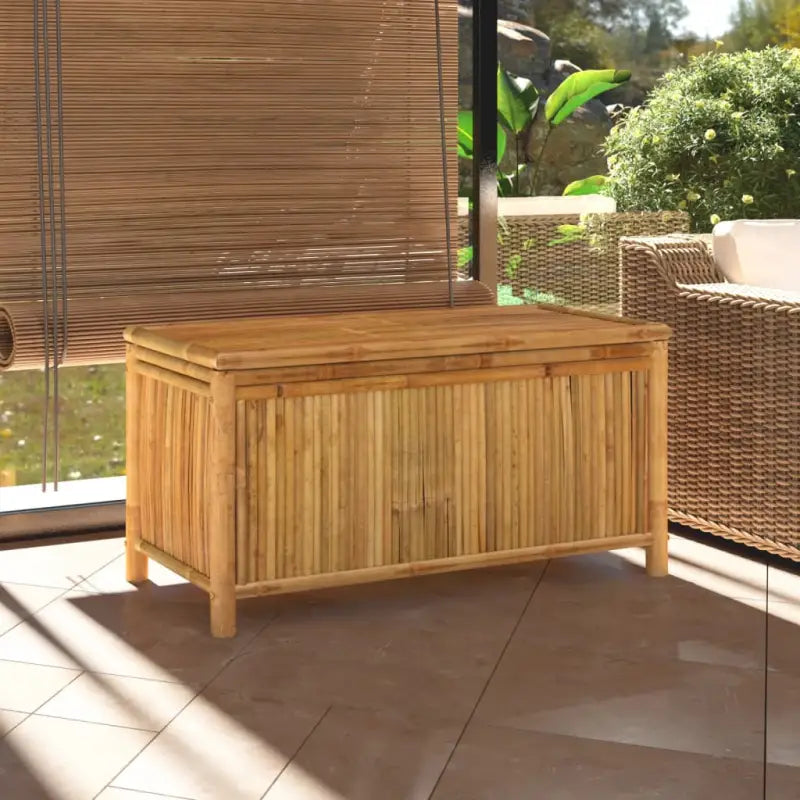 Bamboe tuinkist voor binnen en buiten binnen handbereik - 110 x 52 x 55 cm - Opbergboxen voor buiten