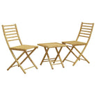 Bamboe Tuinset met Inklapbare Tuintafel en Tuinstoel - Tuinsets