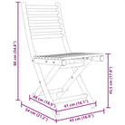 Bamboe Tuinset met Inklapbare Tuintafel en Tuinstoel - Tuinsets