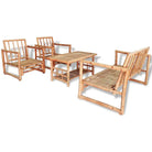 Bamboe tuinset met levering bevat hoogte armleuning en tropisch design - Tuinsets
